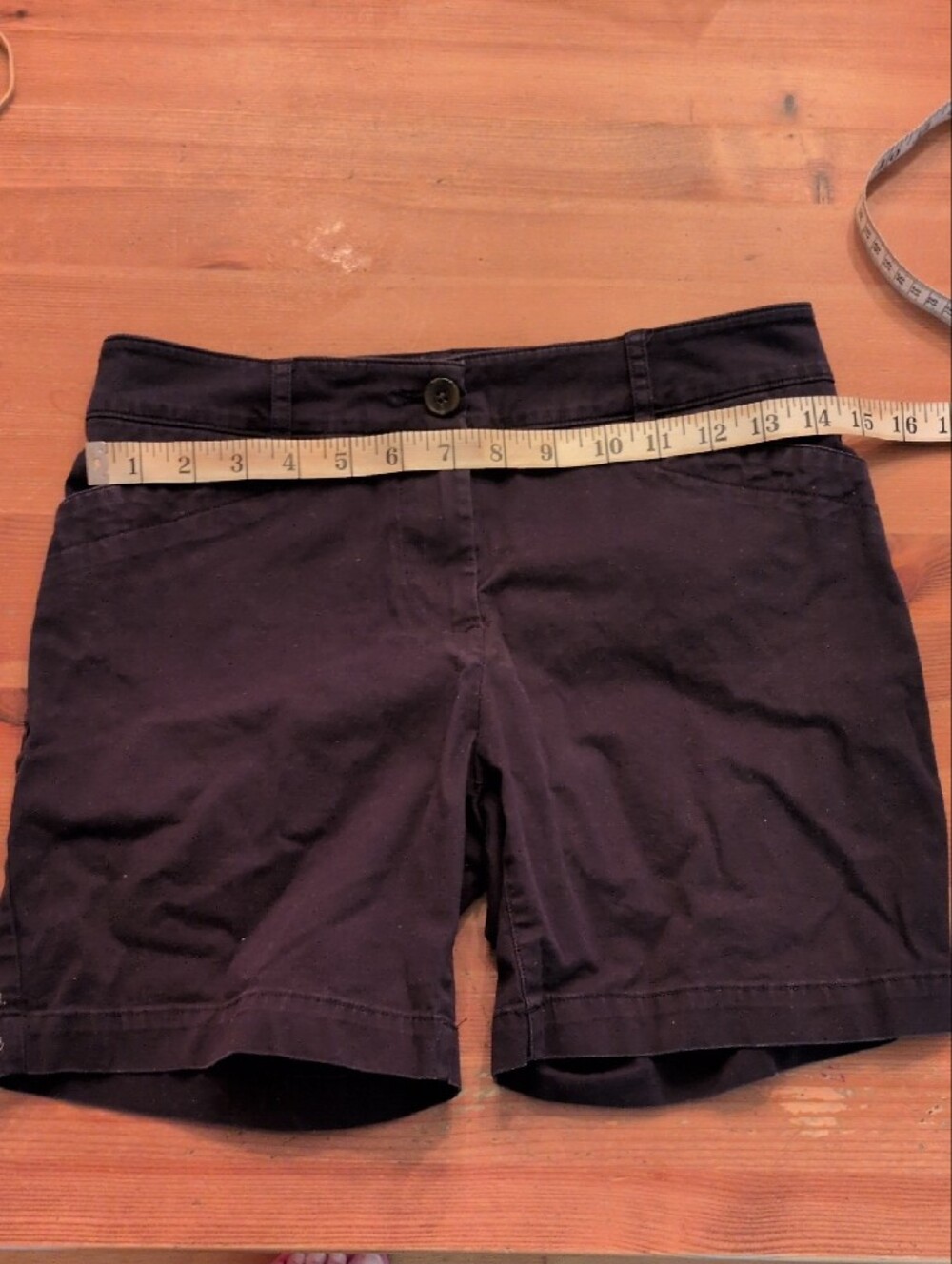 Talbots Women's Sz 4p Navy Casual Cotton-Blend Bermuda Shorts
